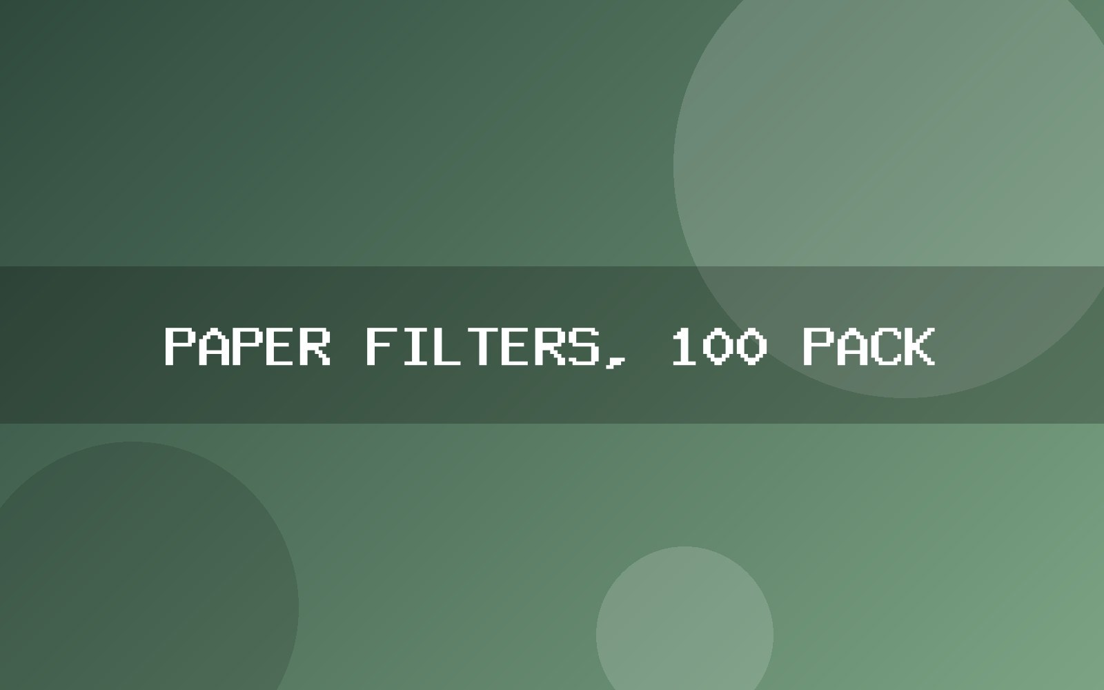 Paper Filters, 100 pack
